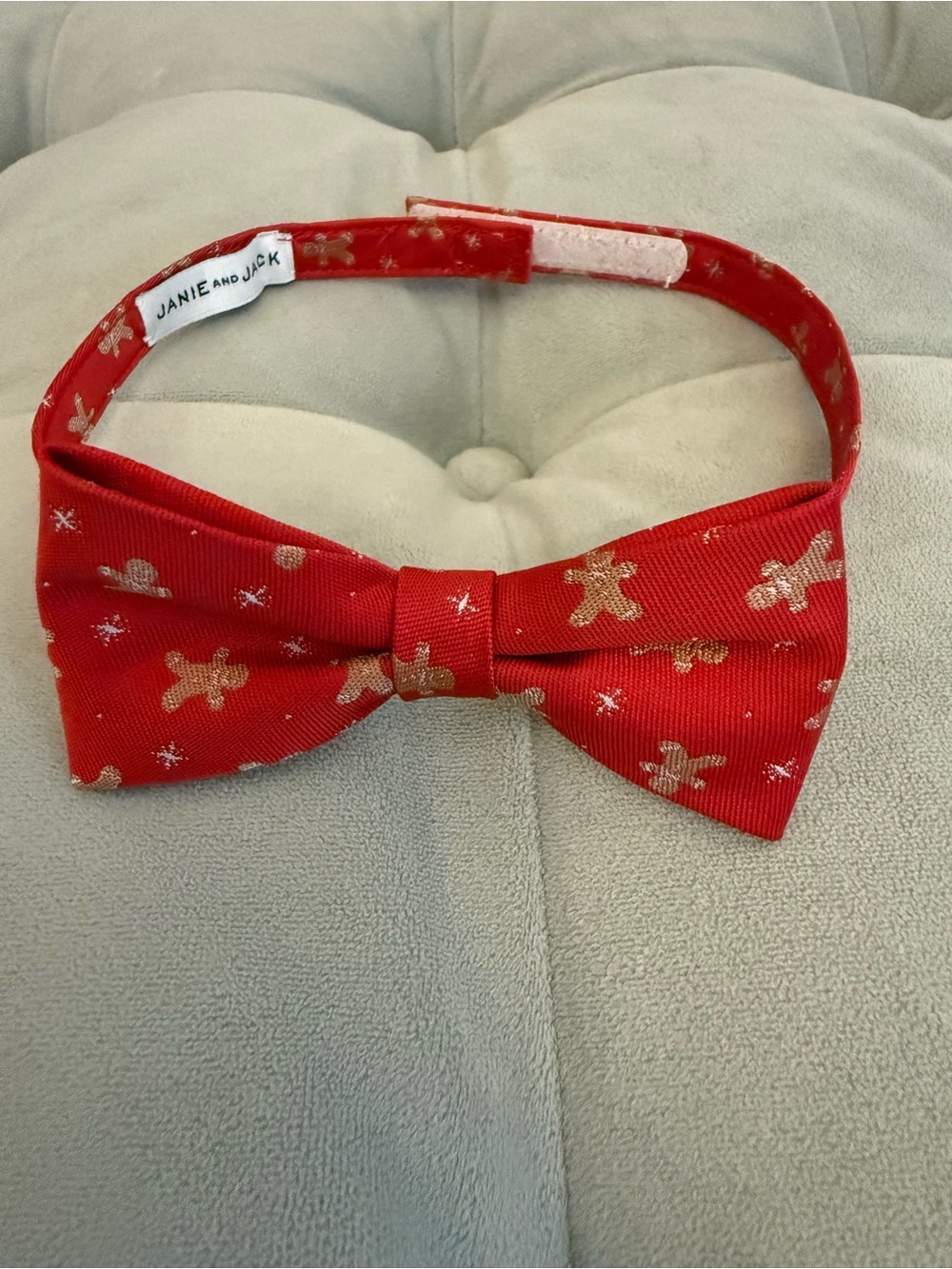 Janie and Jack Red Gingerbread Bow Tie for Kids